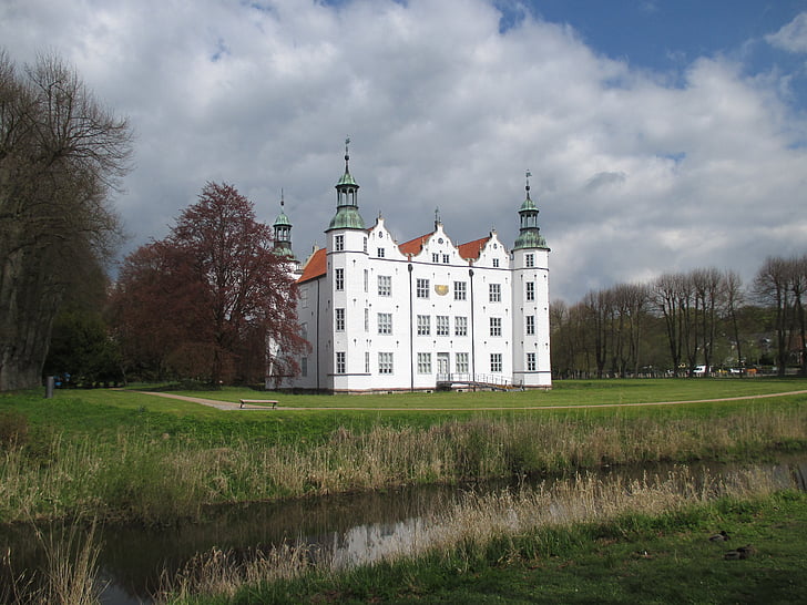 lâu đài của ahrensburg, Mecklenburg, Đức, Bắc, kiến trúc, lâu đài trong chuyện cổ tích, wasserschloss