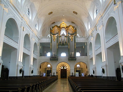 kyrkan, Basilica, Altötting, Pilgrimsfärdkyrka, altaret, Bayern, Oberbayern