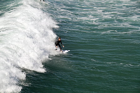 California, Klusā okeāna, krasts, Surf, surfer, Sports, ūdens