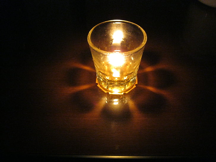 pohár, svetlo sviečok, tieň, sviečka, žiariace, Elektrická lampa, osvetľovacie zariadenia