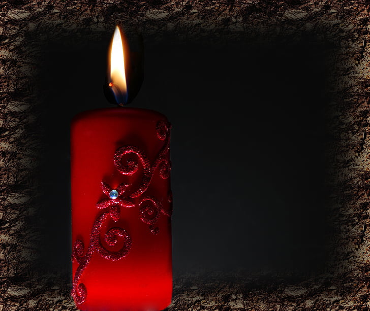 candle, light, bill, red, angel, black, old light