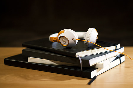 headphone, Notepad, Notebook, audio