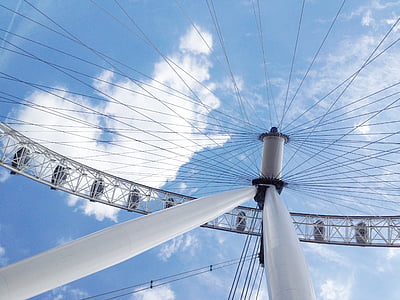 panoramsko kolo Wiener Riesenrad, London eye, mejnik, nebo, mesta, govoril, zraka