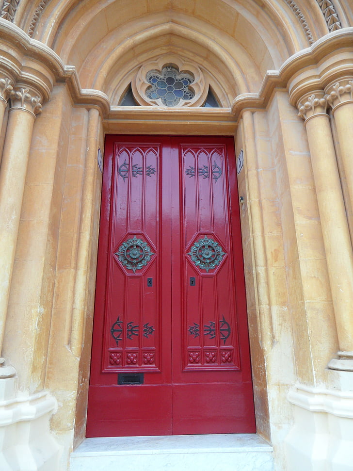 πόρτα, Είσοδος, πύλη, είσοδο σπιτιού, κόκκινο, Στόχος, ξύλο