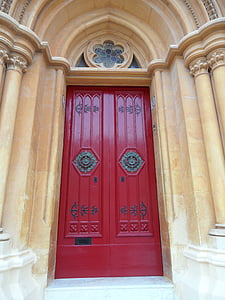 porta, l'entrada, Portal, l'entrada de casa, vermell, objectiu, fusta