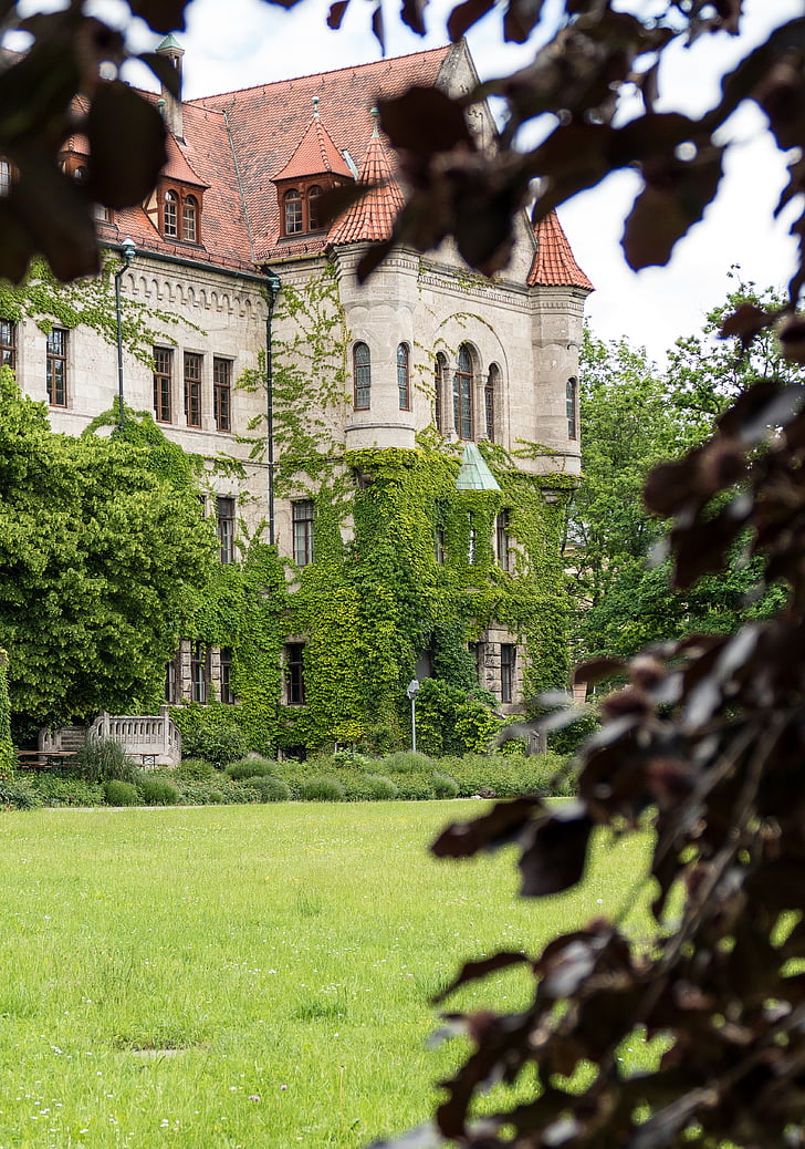 slott, Faber, Castel, arkitektur, sten vid Nürnberg, träd, Utomhus