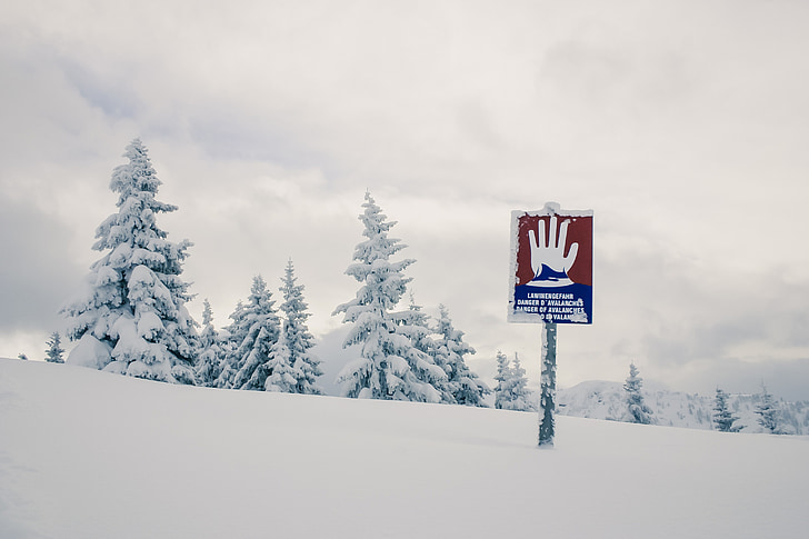 alpin, hiver, paysage, neigeux, risque d’avalanche, avalanche, hivernal