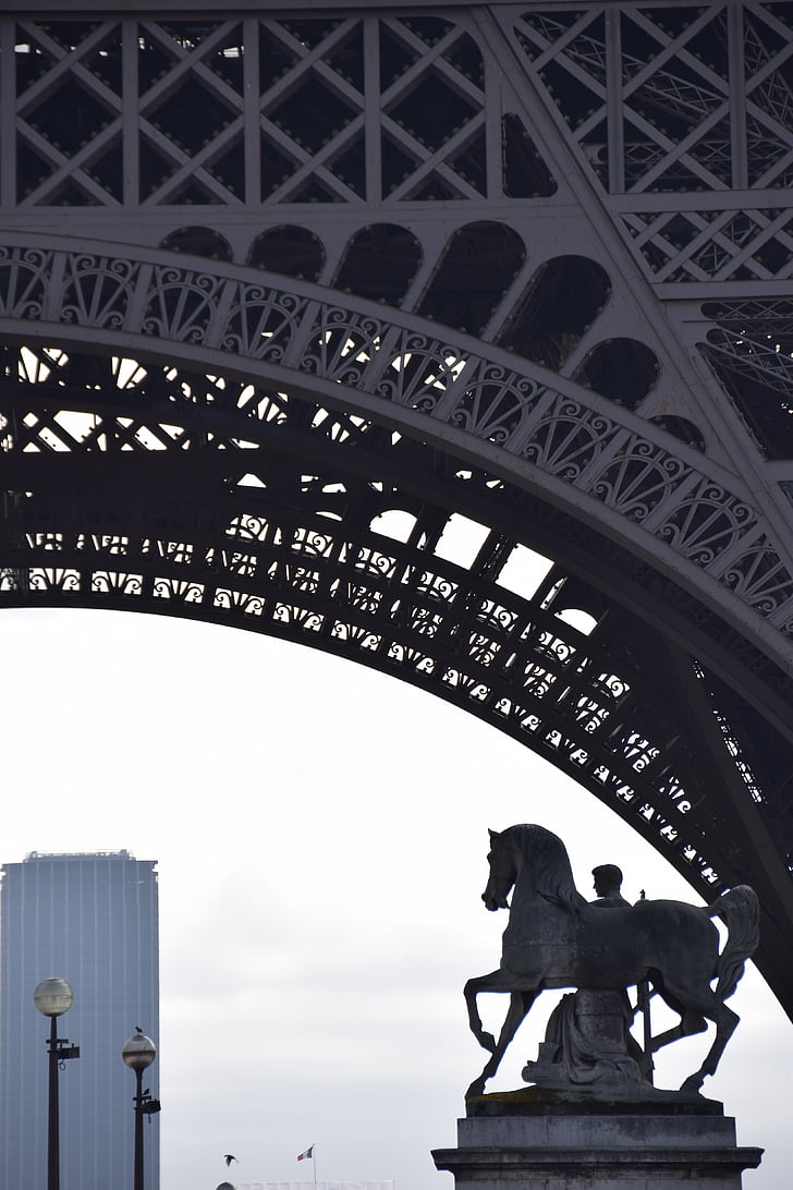 Paris, Tour Eiffel, pont, monument, Eiffel, capital