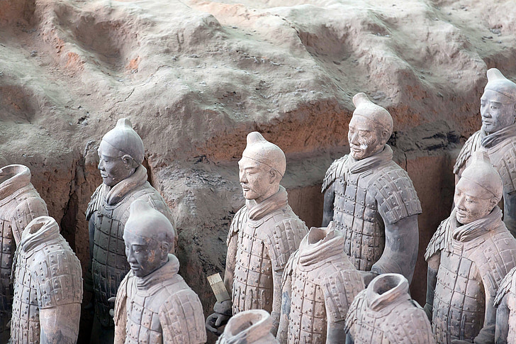 Китай, Теракотова армія, Сіань, Визначні пам'ятки, людини, солдати, могила