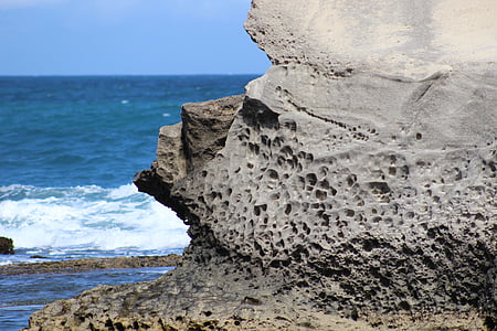 batu, alam, Pantai, indah, kapurpurawan, Filipina, batu pasir