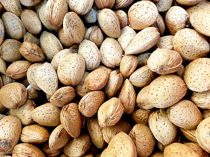 almonds, sicily, dry fruit, food, backgrounds, close-up, nature