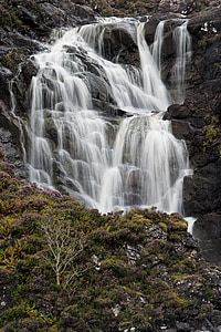 waterfall, nature, water, landscape, cascade, scotland, scenery