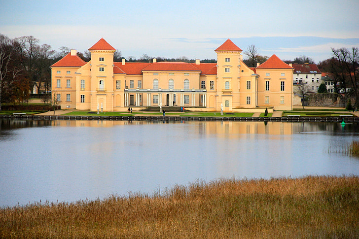 slott, Rheinsberg, sjön, Brandenburg