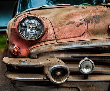 auto, vervoer, avontuur, vuile, voertuig, oude, Vintage