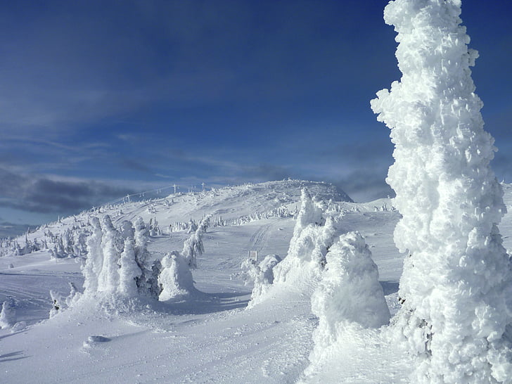 store hvide, Canada, sne, landskab, vinter, Mountain, alpint skiløb