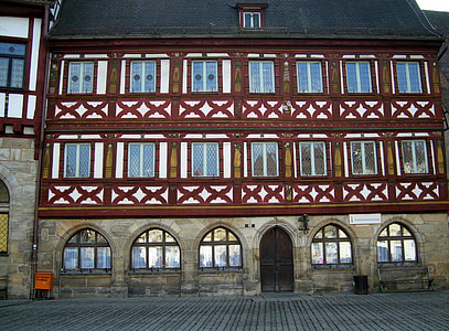 truss, fachwerkhaus, home, building, architecture, franconian timber-frame, historically