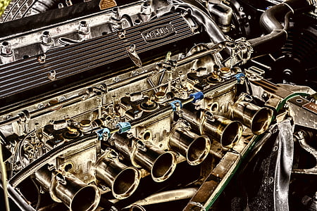 jaguar, etype, engine, car, vintage, vehicle, automobile