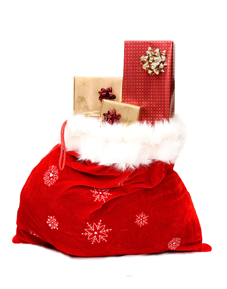 Christmas børn gaver gamle, pascuero, jul, gave, rød, Santa claus, fest