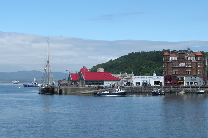 water, harbour city, boats, oban, city, harbour, harbor