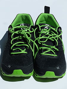 scarpe sportive, scarpe da corsa, scarpe da ginnastica, scarpe Marathon, scarpe, verde, nero