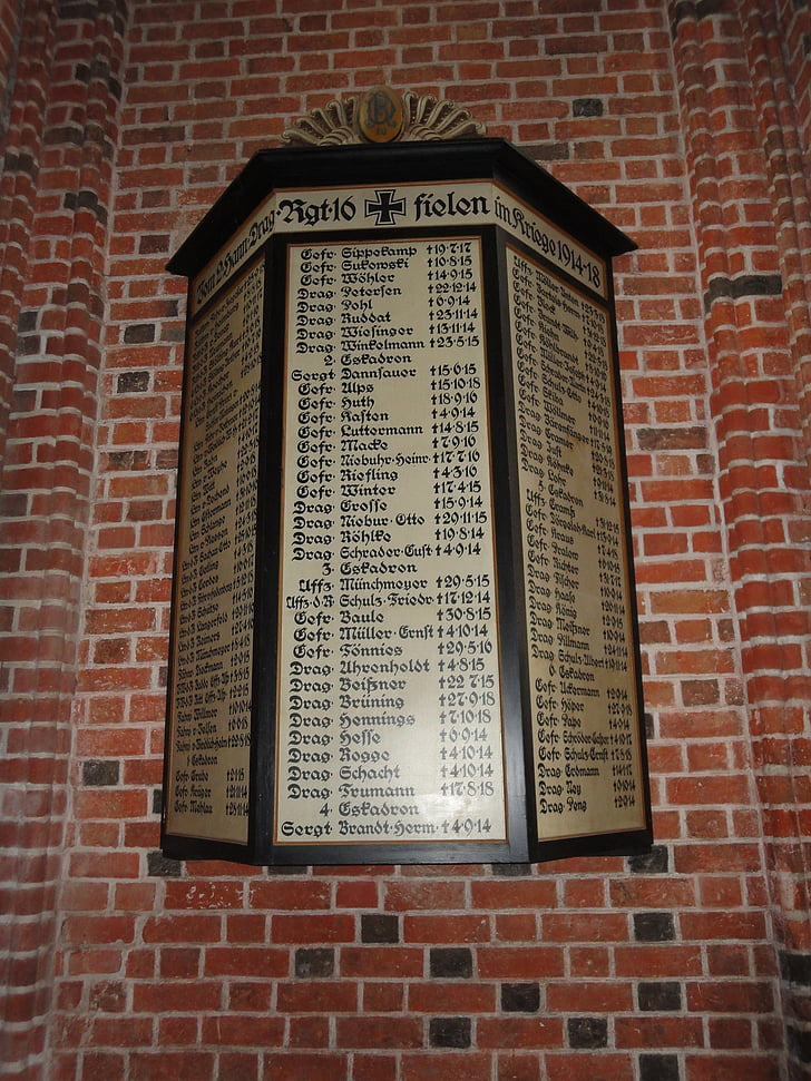Lüneburg, sodan muistomerkki, St nikolai kirkko, 1 maailmansodan 1914 1918