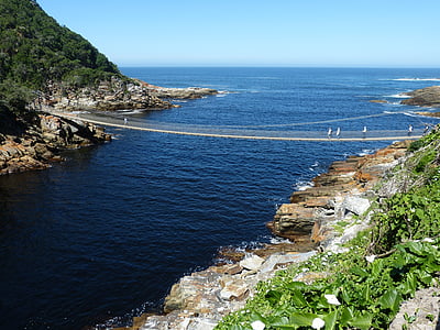 south africa, garden route, river, rock, water, nature, landscape