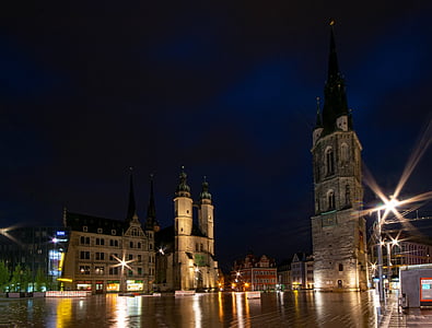 sala, Saale, Saxònia-anhalt, Alemanya, mercat, Església de Santa Maria, Marktkirche