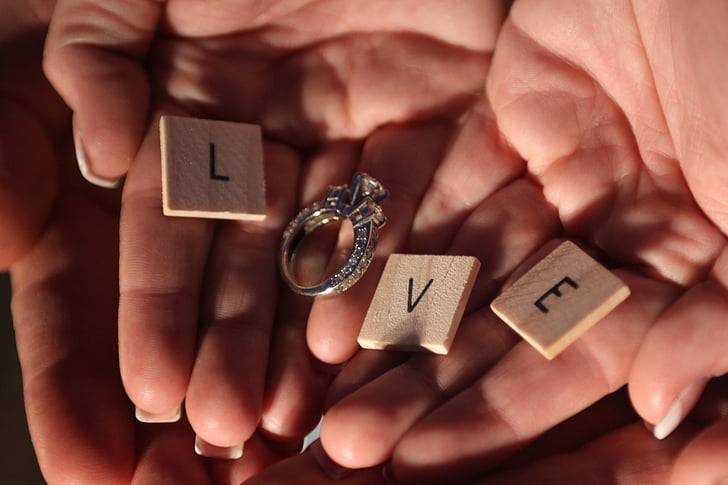 szerelem, gyűrű, romantika, esküvő, pár, házasság, elkötelezettség