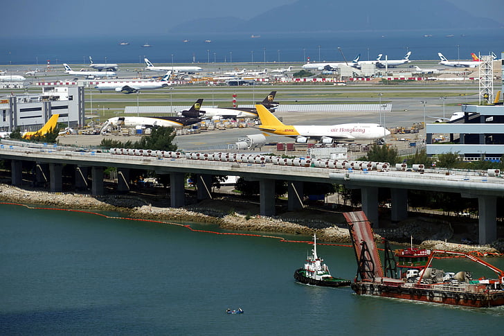 Hong kong lufthavn, lufthavn, Kina, øya, Lantau, trafikk, turisme