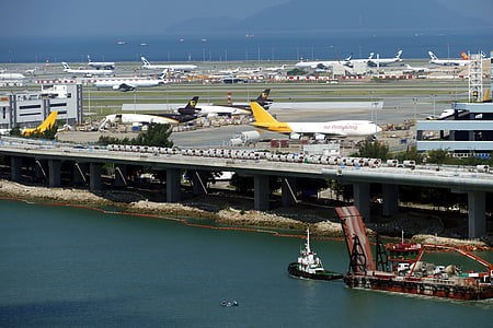 Honkongo oro uostas, oro uostas, Kinija, sala, Lantau, eismo, turizmo