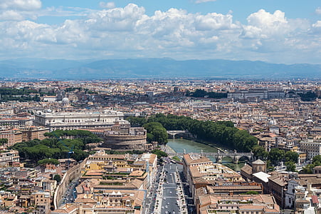 Roma, Vatikan, pemandangan, Italia, Outlook, sudut pandang, zaman kuno