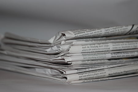 black-and-white, data, folded, information, journalism, monochrome, news
