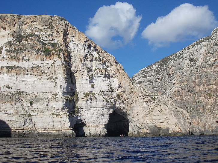 pedras, Enseada, mar, Malta