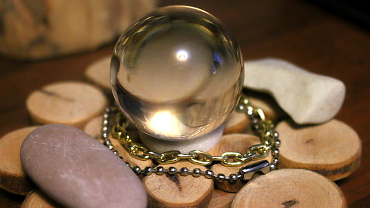 sfera di vetro, palla, pietre, mistico, magia, divinazione, cassiere di fortuna