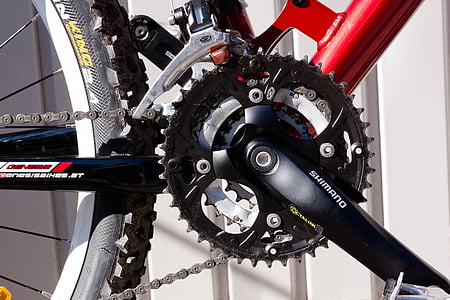 pedalier, engranatge, bicicleta de muntanya, bicicleta, roda, Ciclisme, equipament esportiu