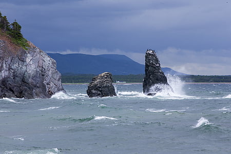 sea, rock, cliff, ocean, nature, atlantic, shore