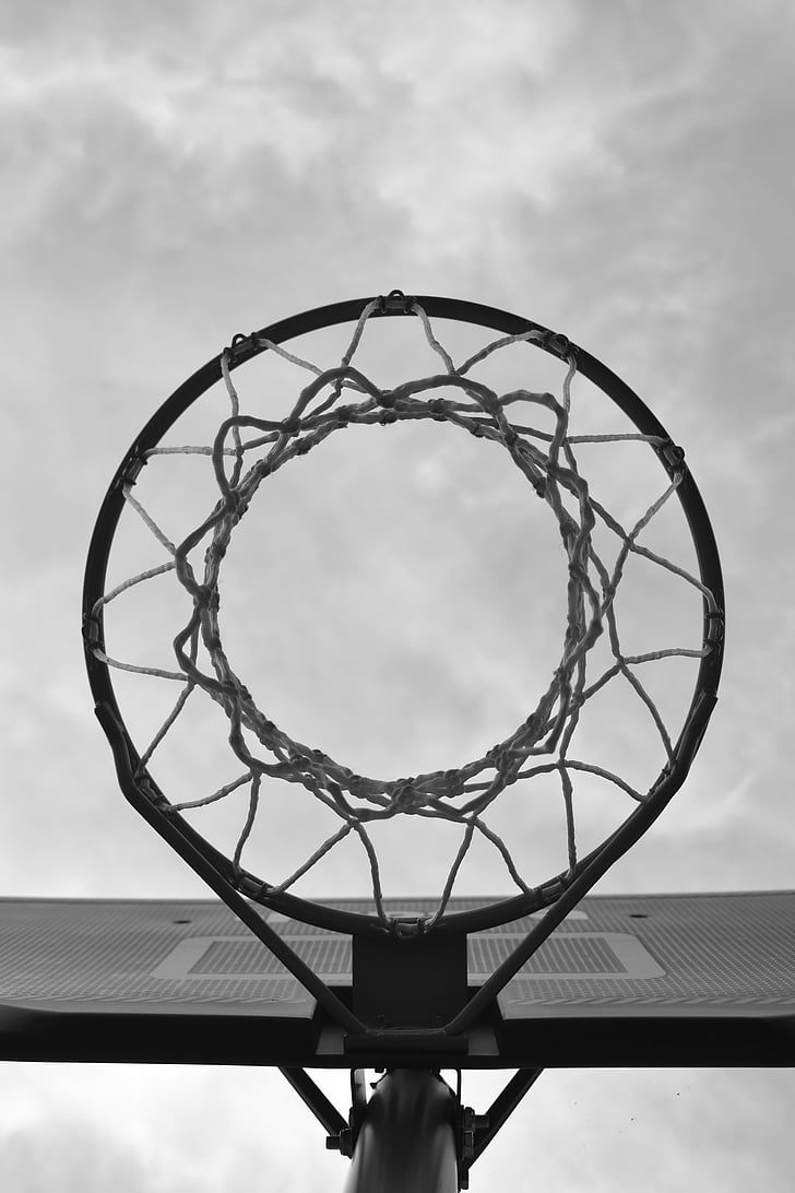 Sport, basket, Cestino, netto, urbano, basket - sport, canestro da basket