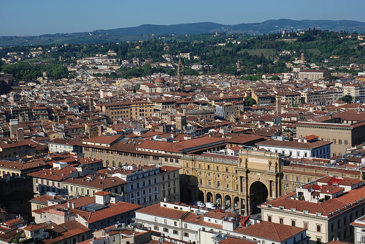 Firenze, Olaszország, Italia, műemlékek, szobrok, építészet, szobrok