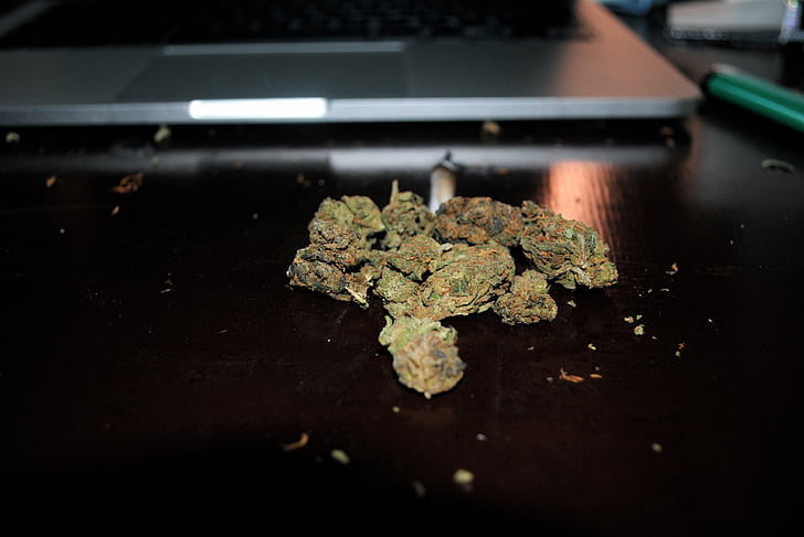 marihuana, gedrogeerd, MacBook, rook, drug