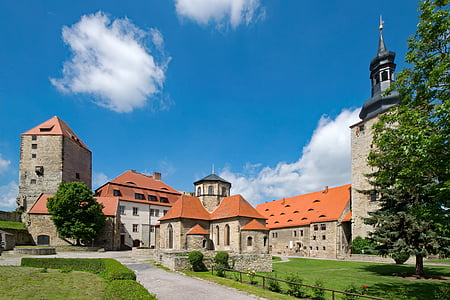 Castell, Querfurt, Saxònia-anhalt, Alemanya, arquitectura, llocs d'interès, edifici