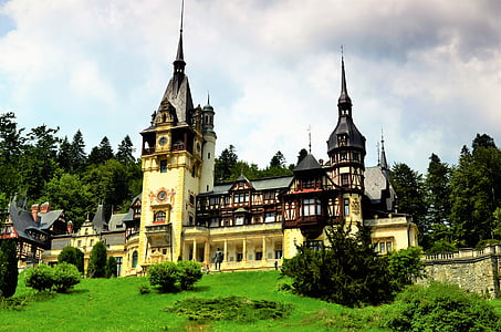 lâu đài, Romania, Sinaia, Đài tưởng niệm, causescu, lâu đài Peles, karpaty