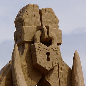 Castelo de areia, escultura em areia, bloqueio, Finlandês, Lappeenranta