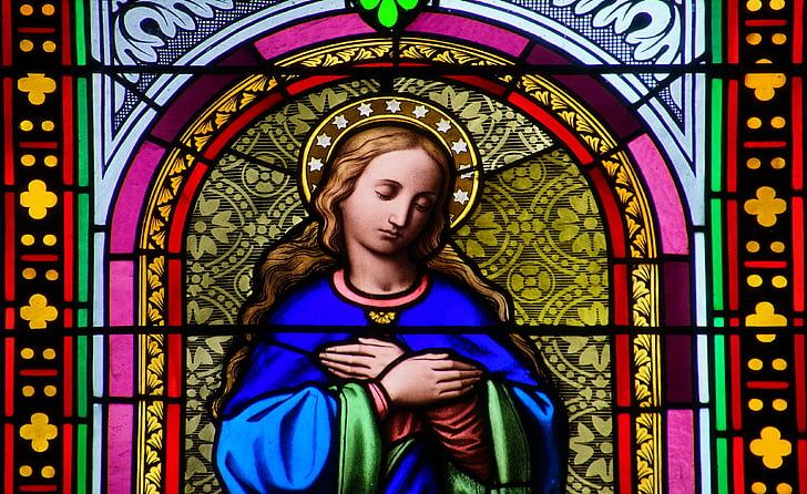 vitral, pintura, Iglesia, Santa María, Magdalena, Magdala, Venosta