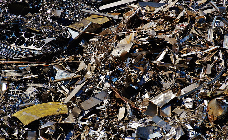 besi, Scrap, potongan besi, daur ulang, logam, lama, barang rongsokan