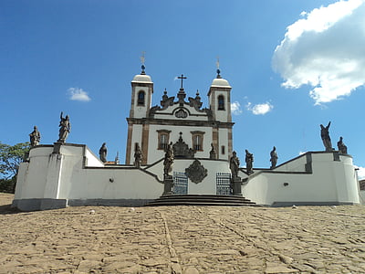 aleijadinho, profetes, estàtua, històric de la ciutat, l'església