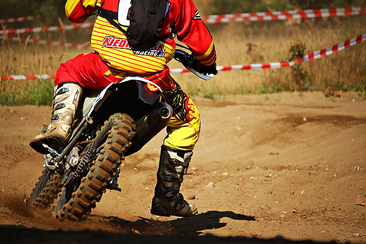 Motocross, Enduro, Salib, Sepeda Motor, Motorsport, Motocross naik, pasir
