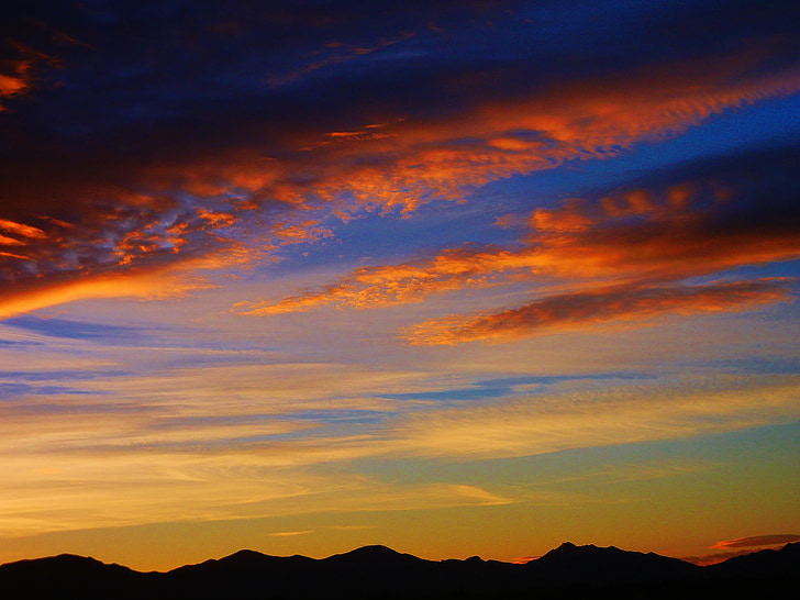 Wschód słońca, krajobraz, Arizona