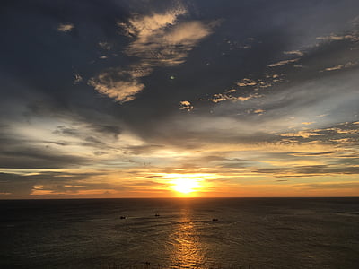 tramonto, Phuket, luoghi di interesse, Thailandia, cielo, mare, Nuvola