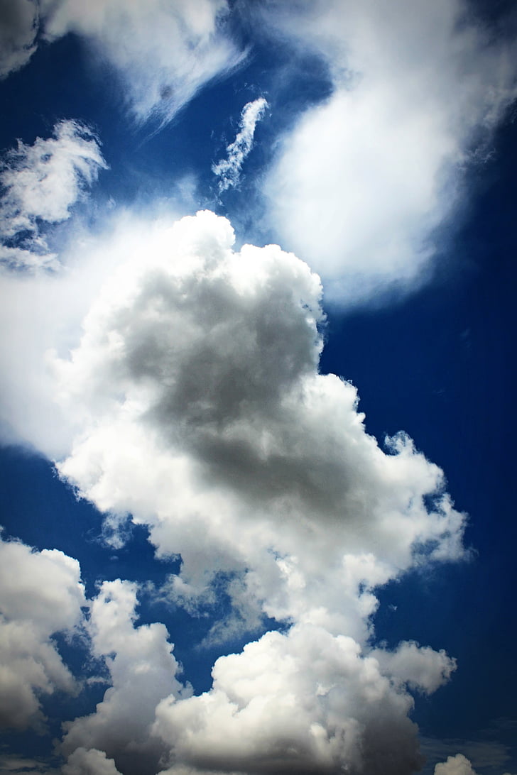 Sky, Cloud, modrá, pozadie, biela, neba, Nebeský