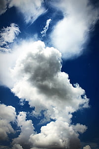 Sky, felhő, kék, háttér, fehér, ég, mennyei